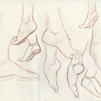 Drawing the Feet: from Blocks to Realistic Rendering